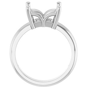 Continuum Sterling Silver 9x9 mm Square Ring Mounting – image 4