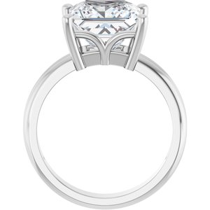 Sterling Silver 9x9 mm Square Ring Mounting – image 3