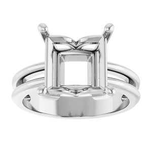 Continuum Sterling Silver 9x9 mm Square Ring Mounting – image 6