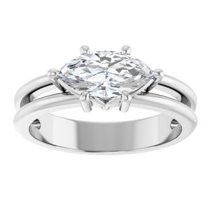 Sterling Silver 10x5 mm Marquise Ring Mounting – image 5