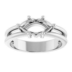 Sterling Silver 10x5 mm Marquise Ring Mounting – image 6
