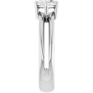 14K X1 White Gold 10x5 mm Marquise Ring Mounting – image 7