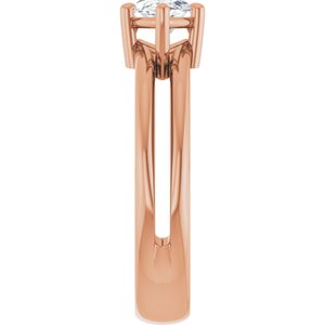 18K Rose Gold 10x5 mm Marquise Ring Mounting – image 7