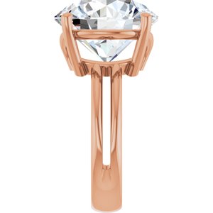 10K Rose Gold 14 mm Round Ring Mounting – image 7