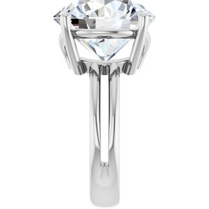 18K White Gold 14 mm Round Ring Mounting – image 7