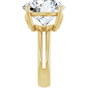 18K Yellow Gold 14 mm Round Ring Mounting – image 7