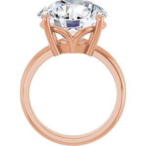 18K Rose Gold 14 mm Round Ring Mounting – image 3
