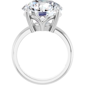 14K White Gold 14 mm Round Ring Mounting – image 3