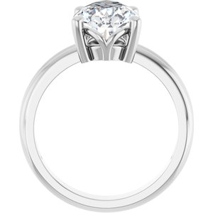 Platinum 13x8 mm Pear Ring Mounting – image 3