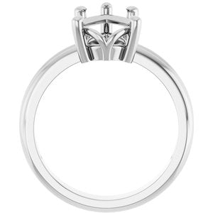 Platinum 13x8 mm Pear Ring Mounting – image 4