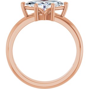 14K Rose Gold 11x5.5 mm Marquise Ring Mounting – image 3
