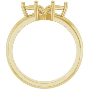 10K Yellow Gold 11x5.5 mm Marquise Ring Mounting – image 4