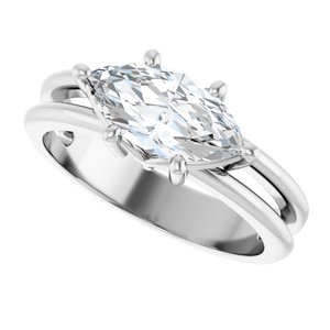 Continuum Sterling Silver 11x5.5 mm Marquise Ring Mounting – image 8