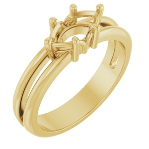 14K Yellow Gold 8.5x4.5 mm Marquise Ring Mounting – image 2