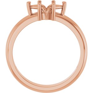 10K Rose Gold 8.5x4.5 mm Marquise Ring Mounting – image 4