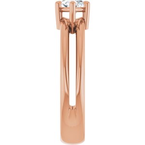 10K Rose Gold 8.5x4.5 mm Marquise Ring Mounting – image 7