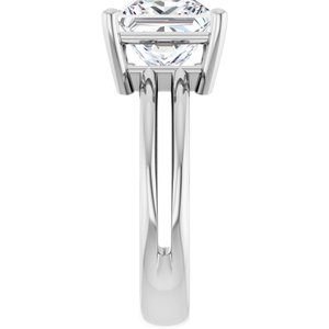 Continuum Sterling Silver 8x8 mm Square Ring Mounting – image 7