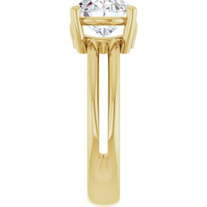 10K Yellow Gold 10x8 mm Oval Ring Mounting – image 7