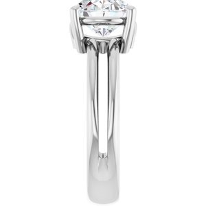 18K White Gold 10x8 mm Oval Ring Mounting – image 7
