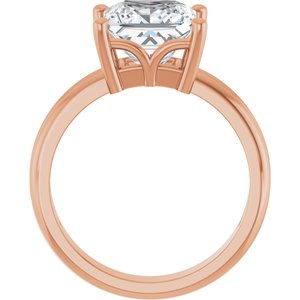 14K Rose Gold 8x8 mm Square Ring Mounting – image 3