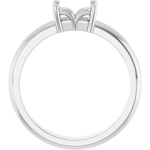 Platinum 6x4 mm Emerald Ring Mounting – image 4