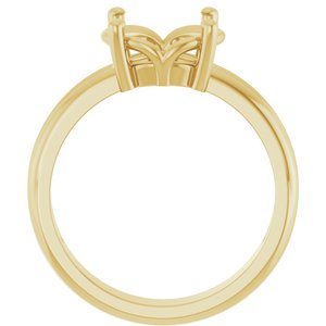 10K Yellow Gold 10x8 mm Oval Ring Mounting – image 4