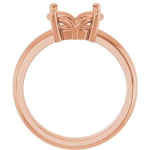14K Rose Gold 10x8 mm Oval Ring Mounting – image 4