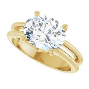 10K Yellow Gold 10x8 mm Oval Ring Mounting – image 8