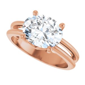 14K Rose Gold 10x8 mm Oval Ring Mounting – image 8