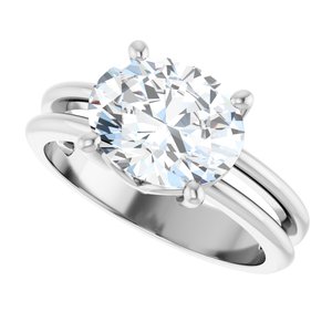 10K White Gold 10x8 mm Oval Ring Mounting – image 8