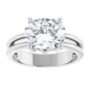 Sterling Silver 10x8 mm Oval Ring Mounting – image 5