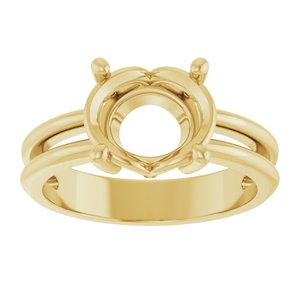10K Yellow Gold 10x8 mm Oval Ring Mounting – image 6