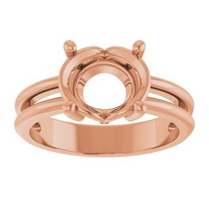 14K Rose Gold 10x8 mm Oval Ring Mounting – image 6