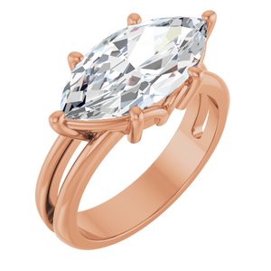 14K Rose Gold 16x8 mm Marquise Ring Mounting