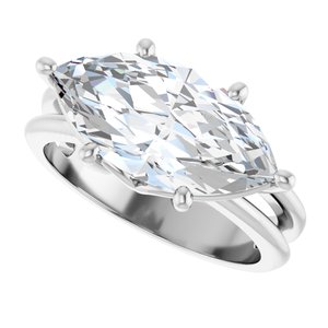 Platinum 16x8 mm Marquise Ring Mounting – image 8
