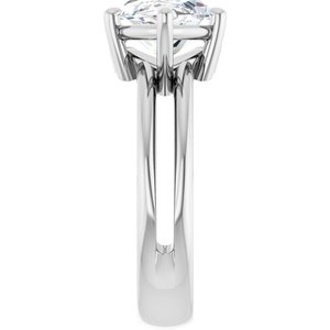 14K White Gold 16x8 mm Marquise Ring Mounting – image 7