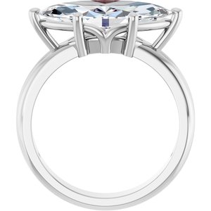 10K White Gold 16x8 mm Marquise Ring Mounting – image 3