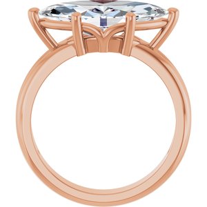 18K Rose Gold 16x8 mm Marquise Ring Mounting – image 3