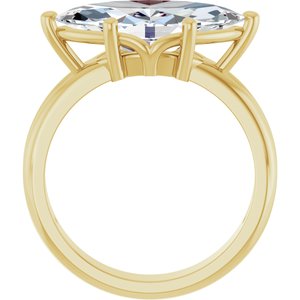 18K Yellow Gold 16x8 mm Marquise Ring Mounting – image 3