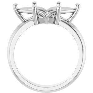 Platinum 16x8 mm Marquise Ring Mounting – image 4