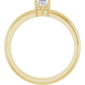 18K Yellow Gold 3.25x3.25 mm Square Ring Mounting – image 3