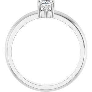 14K X1 White Gold 3.25x3.25 mm Square Ring Mounting – image 3