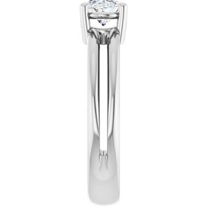 14K X1 White Gold 7x5 mm Oval Ring Mounting – image 7