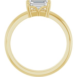 10K Yellow Gold 6.5x4.5 mm Emerald Ring Mounting – image 3