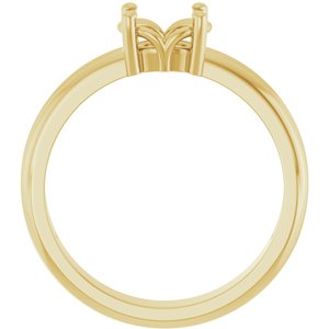 14K Yellow Gold 7x5 mm Oval Ring Mounting – image 4