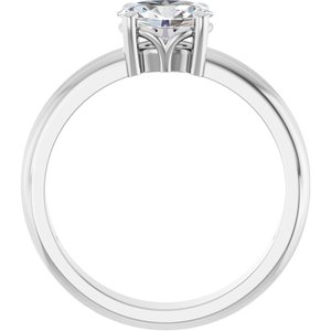 14K X1 White Gold 7x5 mm Oval Ring Mounting – image 3