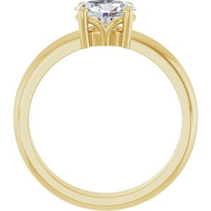 14K Yellow Gold 7x5 mm Oval Ring Mounting – image 3