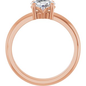 18K Rose Gold 7x5 mm Oval Ring Mounting – image 3
