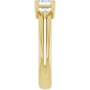 10K Yellow Gold 6.5x4.5 mm Emerald Ring Mounting – image 7