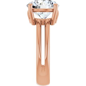 18K Rose Gold 10 mm Round Ring Mounting – image 7